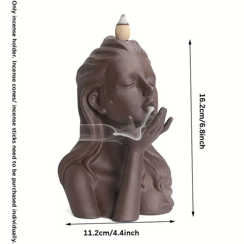 Ceramic Sandalwood Backflow Incense Burner (1pc)