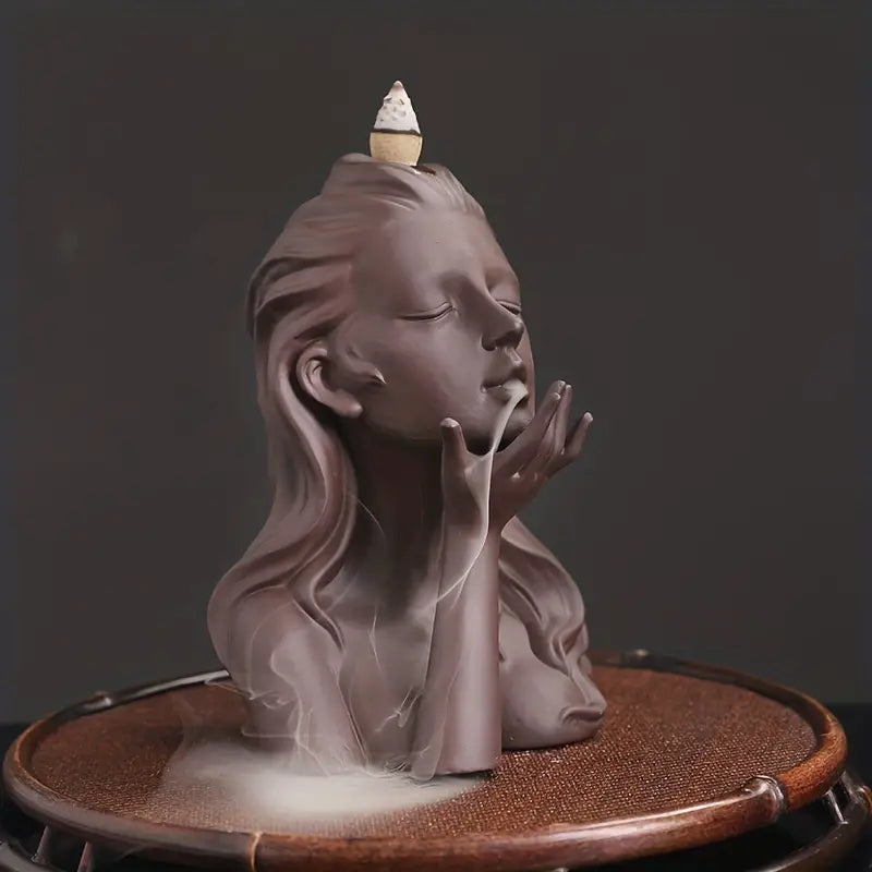 Ceramic Sandalwood Backflow Incense Burner (1pc)