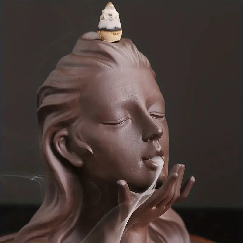 Ceramic Sandalwood Backflow Incense Burner (1pc)