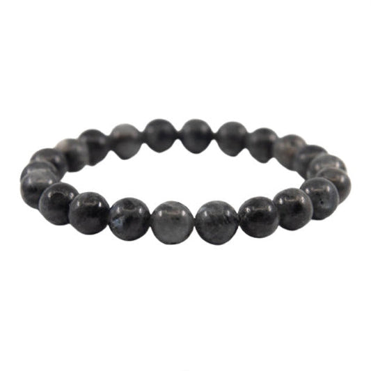 Pulseira de Labradorite - Esferas 8 mm | Unidade | Tamanhos: Bolinhas de 7/8 mm • Diâmetro: Aprox. 5 cm (esta pulseira é elástica)