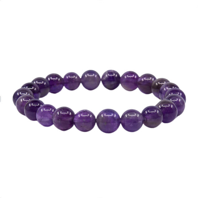 Pulseira de Ametista 8mm - Proteção, Cura e Harmonia Espiritual