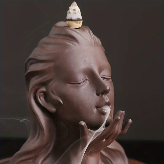 Ceramic Sandalwood Backflow Incense Burner (1pc)