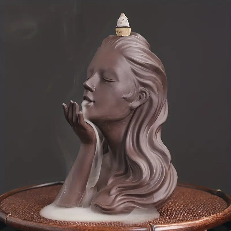 Ceramic Sandalwood Backflow Incense Burner (1pc)